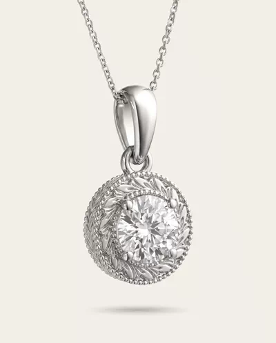 Vintage Round Diamond Solitaire Necklace (1 ct. tw.)